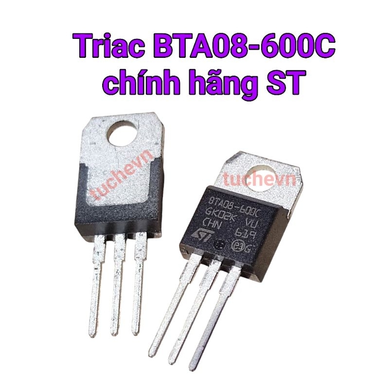 Triac 8A BTA08-600C To-220 chính hãng STMicroelectronics