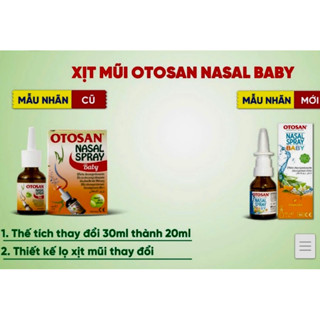 Xịt Mũi Otosan Nasal Spray Baby Giúp Làm Sạch Mũi,chấm dứt Nghẹt,chảy nước mũi,đau ngứa mũi,hắt hơi nhanh chóng.hộp 20ml
