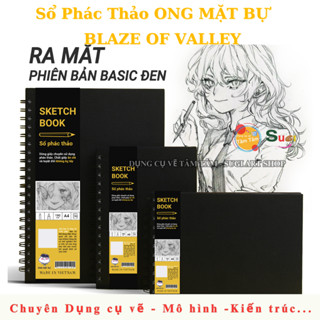 [ SUGI ART SHOP ] Sổ Vẽ Ong Mặt Bự - Sổ  Basic đen - Sổ Phác Thảo Không Kỵ Tẩy