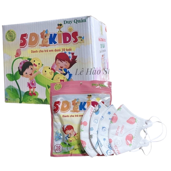 Khẩu trang 5D trẻ em hộp 100c