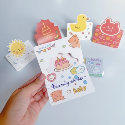 Beemo ngẫu nhiên thiệp chúc mừng sinh nhật cho bé