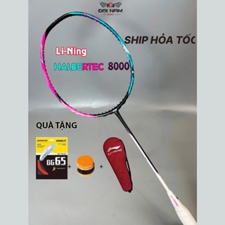 [SƠN LOGO] Vợt Cầu Lông Lining Halbertec 8000 Carbon 4U Căng 11kg Căng Max 13kg + Cuốn Cán Và Túi