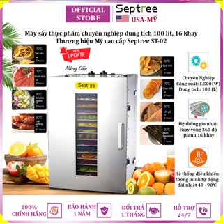 Máy sấy thực phẩm thương hiệu Septree ST-02 16 khay -Dung tích 100L - Hàng chính hãng (BH 1 NĂM)