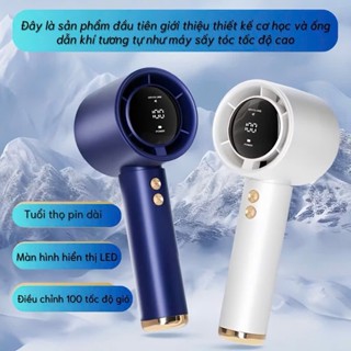 Quạt Cầm Tay Turbo 100 Tốc Độ Dung Lượng Pin Lớn 5000MAH Màn Hình Led Hiển Thị [ MẪU 2024 ]