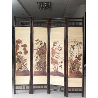 Bức bình phong ngăn phòng tre trúc