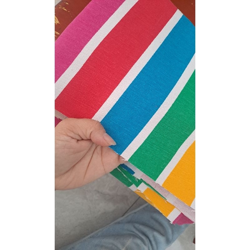 Vải canvas sọc may túi, 1m