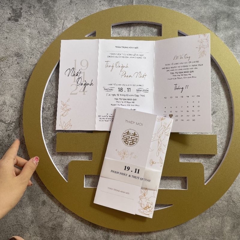 NN.50 Thiệp Cưới VINTAGE, Quý Khách Trao Đổi Trước Với Shop Để Duyệt Thiết Kế Trước Khi Đặt Hàng
