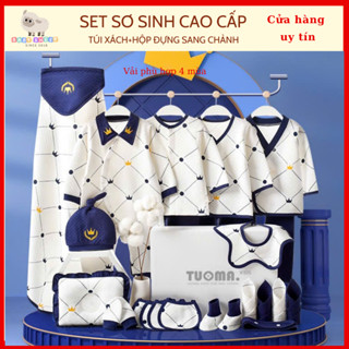 Set quà tặng cao cấp dành cho bé sơ sinh 25 chi tiết họa tiết cao cấp hãng TUOMA