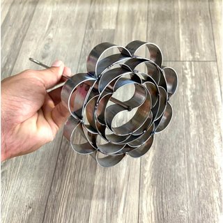   Size Lớn 9-10cm  Khuôn Bánh Nhúng Kiểu Thái Lan Inox Hình Ngôi Sao Hoa Mai Có Tay Cầm Tiện Dụng 