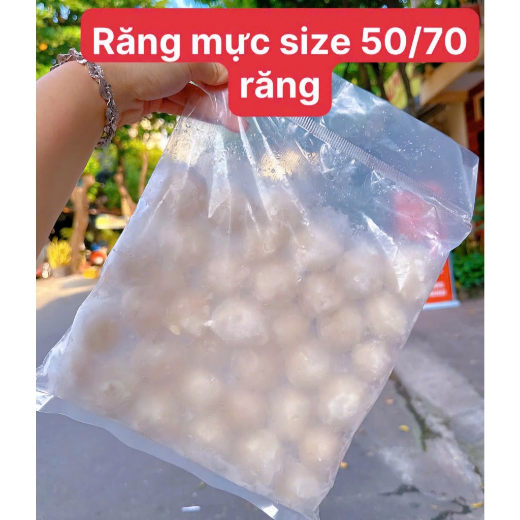 500g Răng mực size lớn, giòn dai (thích hợp nướng/xào), net6