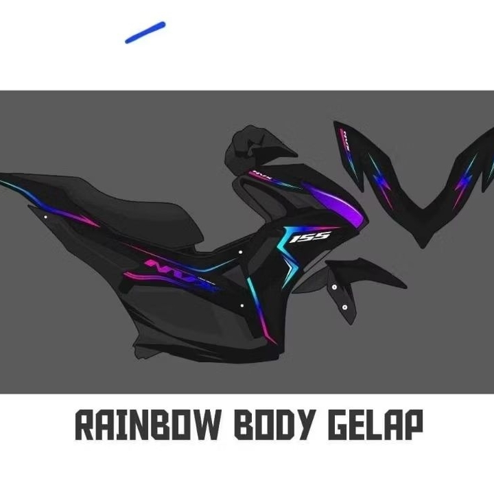 Tem Rời NVX 155 TiTan Dán Xe Đen