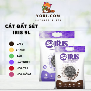 Cát đất sét vệ sinh cho mèo IRIS túi 9L, cực vón, thấm hút khử mùi tốt