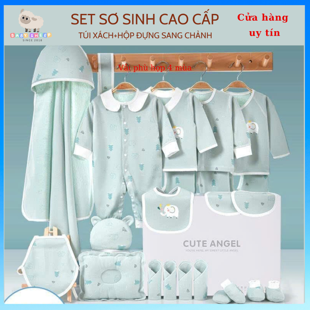 (HÀNG CAO CẤP) SET HỘP QUÀ TẶNG QUẦN ÁO SƠ SINH CHO BÉ TRAI VÀ BÉ GÁI