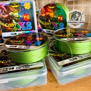   dây Pe câu lure  Toro Crazy X8 chính hãng - dài 150 mét 1 cuộn - Bắt Cá,Fishing 