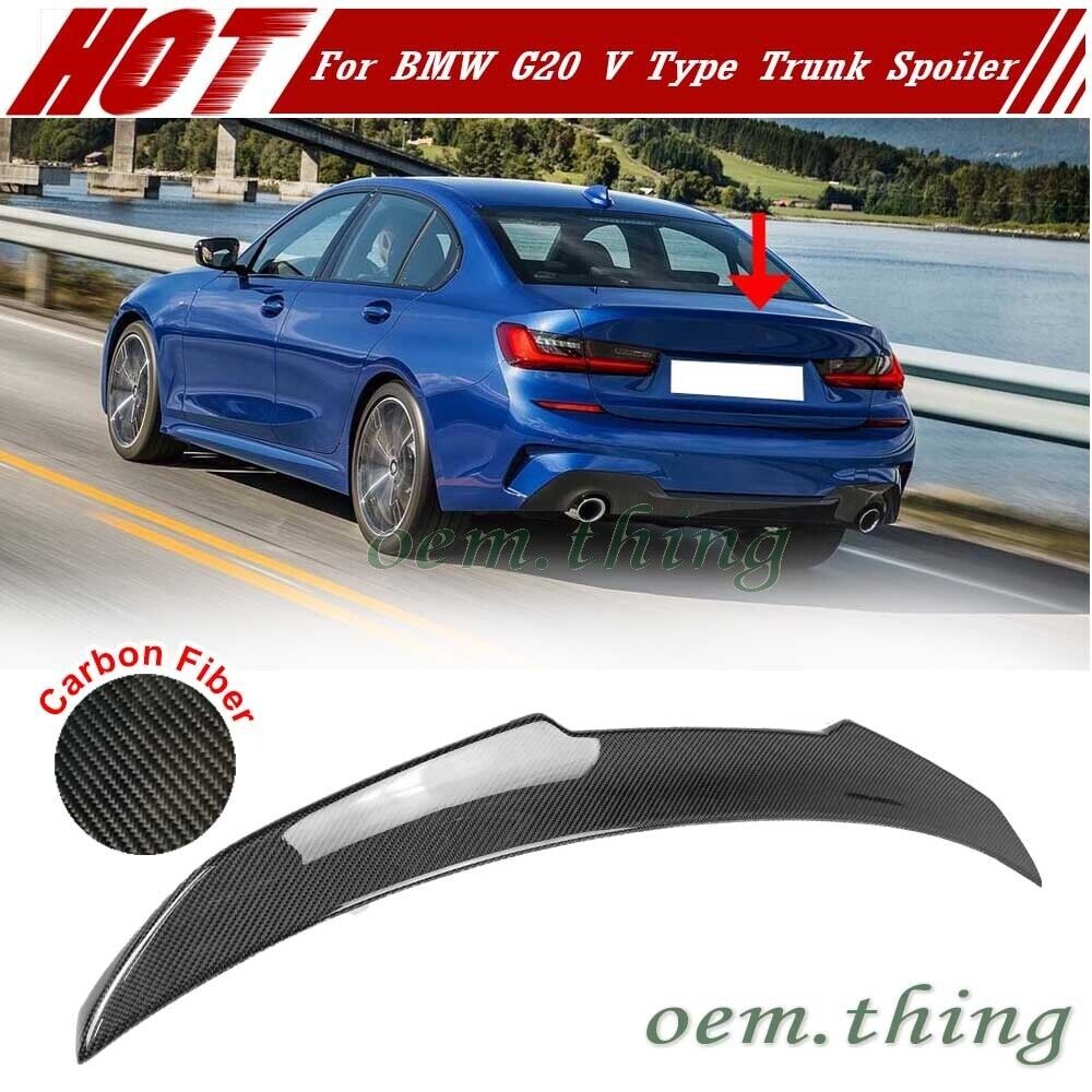 2022 Phù hợp cho BMW 3-Series G20 G80 4D Sedan Cánh gió cốp sau cao loại V Carbon thật
