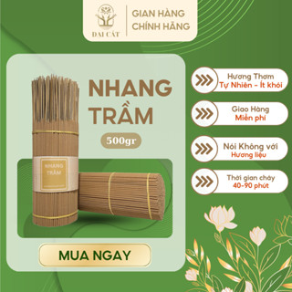 500GR Nhang Trầm Hương ĐẠI CÁT, Nhang Sạch Cao Cấp Ít Khói, Mùi Thơm Tự Nhiên Dịu Nhẹ