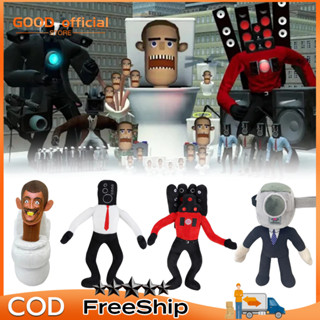 Gấu Bông Đồ Chơi Skibidi Toilet Cameraman TV Man Titan Speakerman Clockman Titan Drill man Thú Bông Bồn Cầu Vui Nhộn