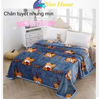 Chăn nỉ tuyết nhung kích thước 2mx2m3 phù hợp cho mùa hè thu nằm phòng điều, văn phòng _ Nice House