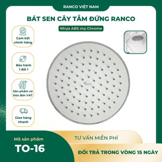 Bát sen cây tắm đứng, bát sen tắm tròn RANCO nhựa ABS cao cấp 20cm kích cỡ ren 21 tiêu chuẩn TO-16