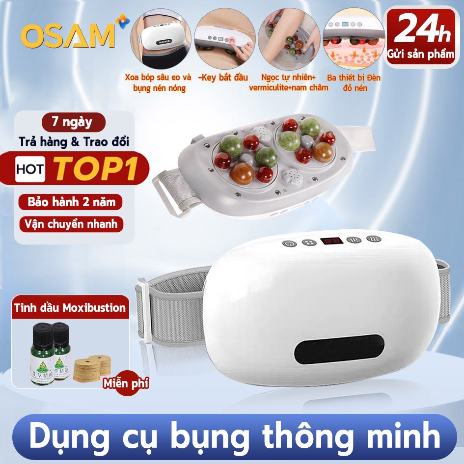 Máy massage bụng giảm mỡ, máy giảm giảm cân công suất kép X2 vùng massage, đai Massage bụng（BH 2 năm）