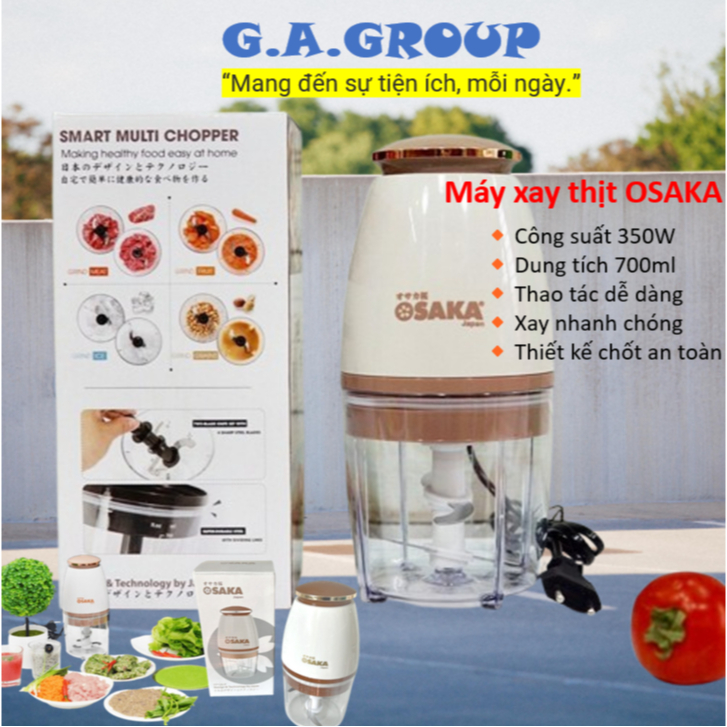Máy Xay Thịt Osaka Nhật Bản, Máy Xay Thực Phẩm Nhà Bếp, Máy Xay Sinh Tố Dung Tích 750ml Công Suất 35