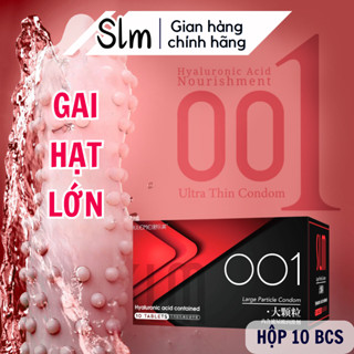 Bao Cao Su Có Gai SLM Siêu Mỏng Cao Cấp, Nhiều Gel Hộp 10 BCS