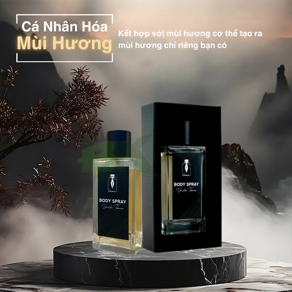 Xịt thơm cơ thể Signed Contract BODY SPRAY VANILLE TOBACCO 100mL Tăng Sự Thu Hút Của Cơ Thể, Tự Tin, Thoải Mái | BK INNO