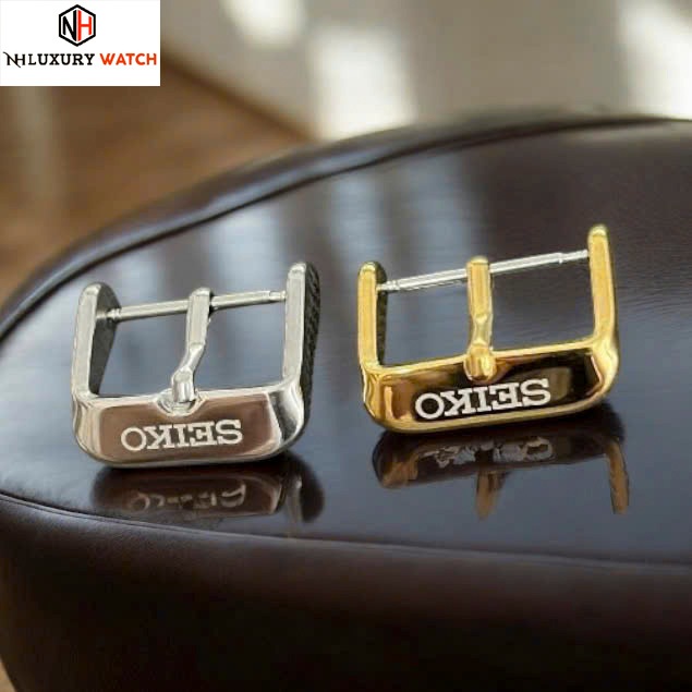 Khoá Đồng Hồ Nam Nữ Có Logo SEIKO - Khóa Kim SEIKO Không Bay Màu Thép Không Gỉ