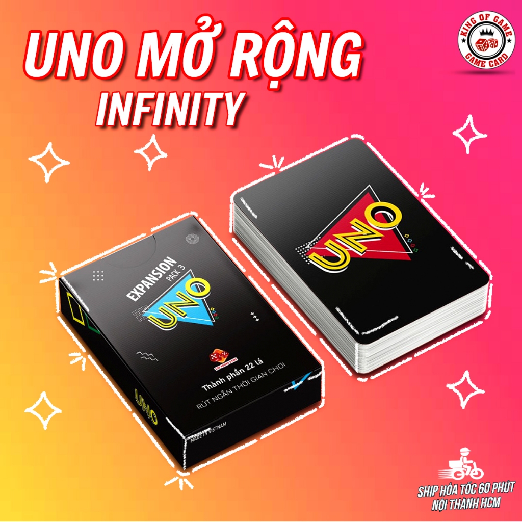 UNO Mở Rộng - UNO INFINITY giúp rút ngắn thời gian một ván chơi ( hộp đen )