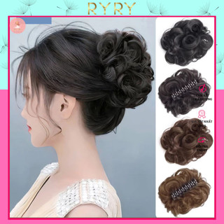 Tóc giả búi kẹp ngoặm búi cột xoăn trung niên cho nữ - Phụ kiện RYRY