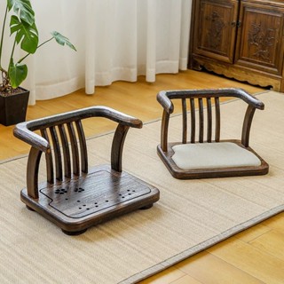 Ghế Tựa Lưng Chân Thấp Gỗ Tự Nhiên Tatami Ghế Ngồi Bệt Cửa Sổ Ghế Ban Công Ghế Thấp Thư Giãn Sử Dụng Cho Nhà Ở 