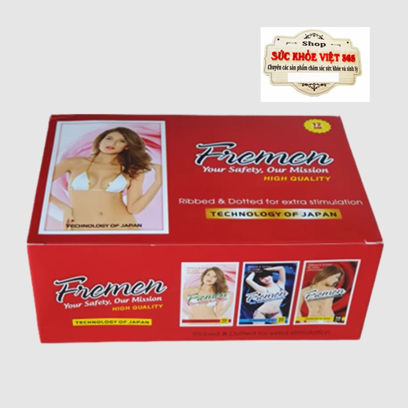 Bao cao su gia đình giá rẻ có gai Fremen hộp 120 cái