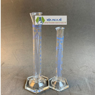 Ống đong thủy tinh vạch xanh đế lục giác hàng (Biohall-G) nhiều kích thước - YTHN
