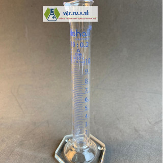 Ống đong thủy tinh vạch xanh đế lục giác hàng (Biohall-G) nhiều kích thước - YTHN
