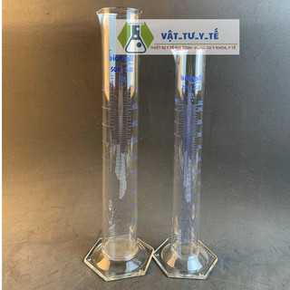Ống đong thủy tinh vạch xanh đế lục giác hàng (Biohall-G) nhiều kích thước - YTHN