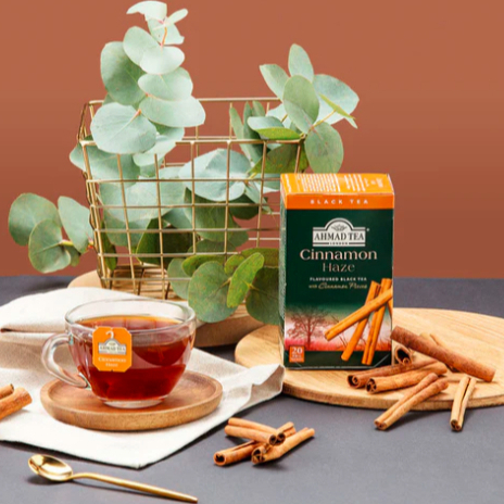 Trà AHMAD Quế, Hộp 40g 20 gói túi lọc bọc thiếc - Cinnamon Haze Ahmad Tea