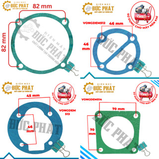  Combo 4 vòng đệm gioăng máy nén khí piston 51mm 65mm 80mm 90mm ron giấy máy hơi VONGDEM 