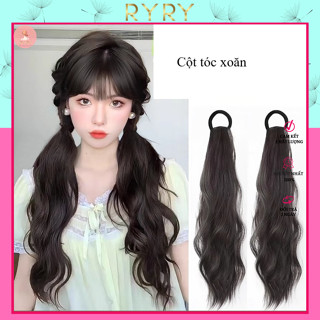 Dây buộc tóc giả uốn sóng lơi làm dày, búi tóc, cột tóc dạng dây phụ kiện búi tóc cho nữ dài 50cm- PHỤ KIỆN RYRY
