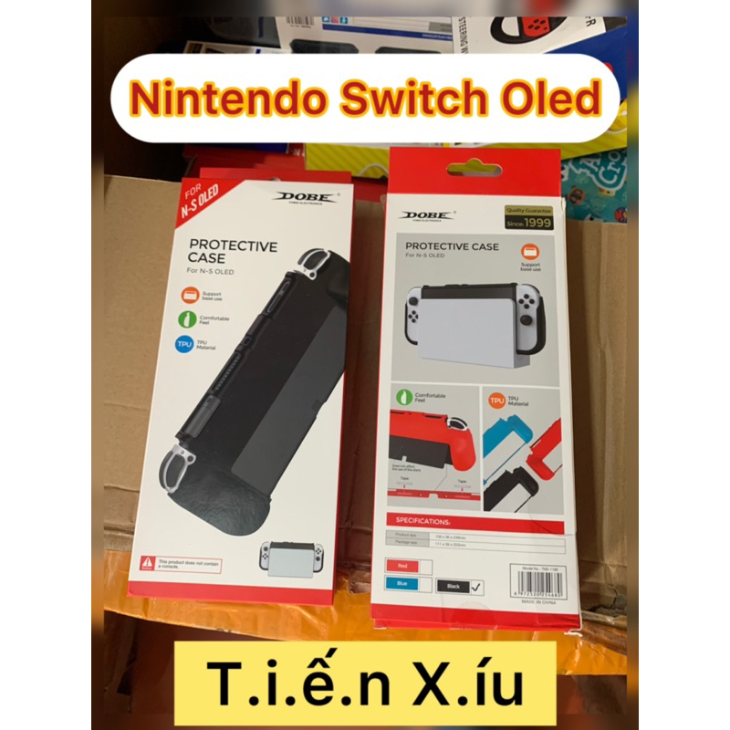 Vỏ ốp nguyên khối Nintendo Switch Oled hãng dobe case ốp tpu nintendo switch oled