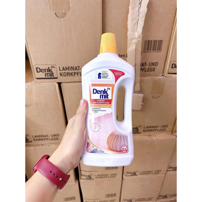 NƯỚC LAU SÀN GỖ DENKMIT BẢO VỆ GỖ CHO SÀN SẠCH BÓNG CHAI 1L