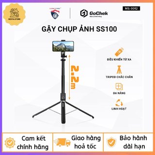  Gậy Chụp Ảnh Gochek SS100 Tripod Selfie Bluetooth Điện Thoại Livestream Vlog Đa Năng Kéo Dài 2m2 