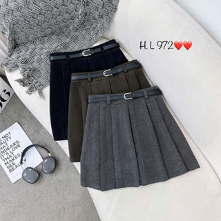  Chân váy ngắn xếp ly kèm đai QCCC QCL1 CV0156 Mía 