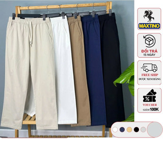  Quần Đũi Dài Nam Chính Hãng MAXTINO ,chất đũi linen sợi tre cao cấp,form suông ống rộng mềm mịn. 