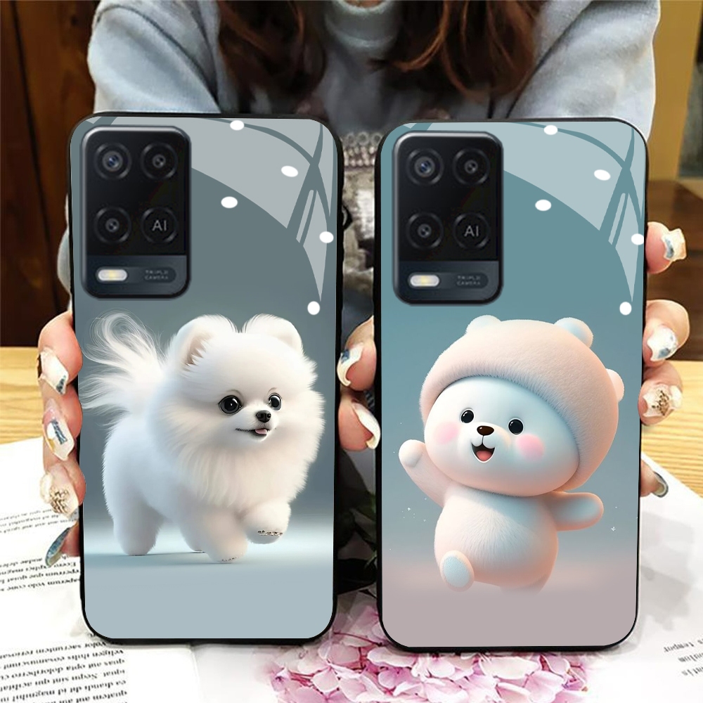 Ốp Lưng OPPO A54 Thiết kế bộ gấu đáng yêu