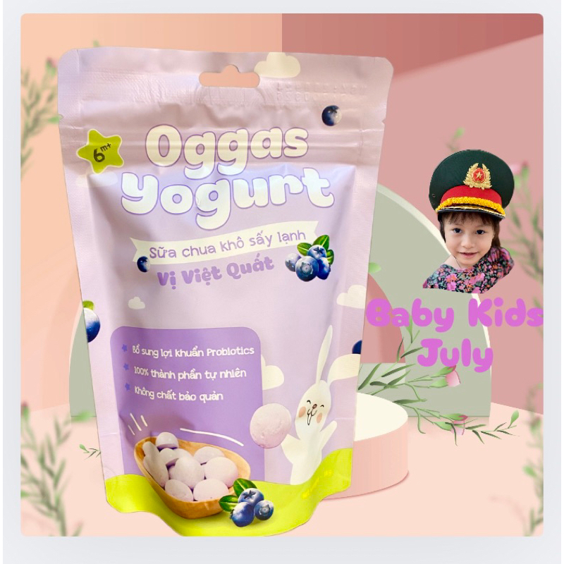 (Đặt từ 2 gói trở lên) Sữa chua khô Oggas cho bé từ 6 tháng vị Hoa quả