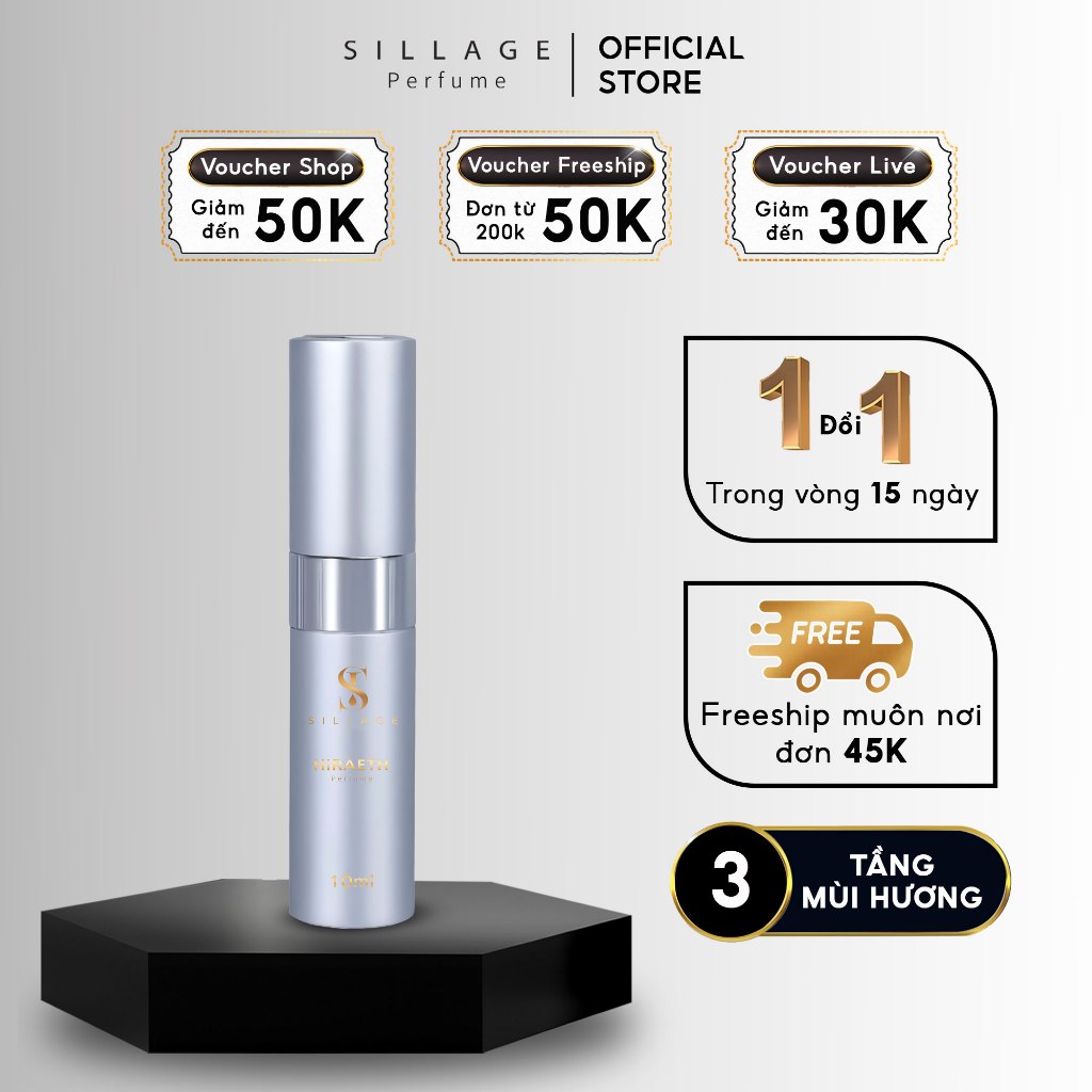 Nước Hoa Nam Sillage Perfume Cuốn Hút, Tự Tin, Nam Tính Chai Dạng Xịt 10ml - Blue Perfume