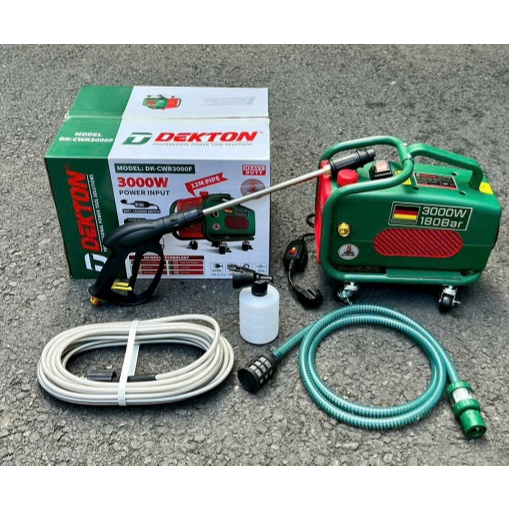 Máy Xịt Rửa Xe Cao Áp 3000W DEKTON / DK-CWR3000F /Chống Rò Rỉ Điện /Motor Từ /Có Bánh Xe Di Chuyển /