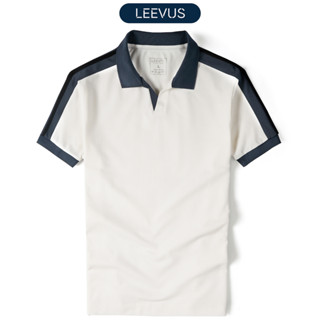 [TẶNG HỘP CHO ĐƠN TỪ 499K] Áo Polo nam V-NECK LEEVUS phối bo, vải CVC cá sấu, form regular APL318