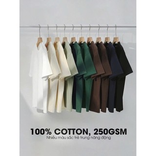 [ FULL TAG ] Áo Thun Trơn Cotton Premium Full Color, Áo Thun Trơn Unisex Form Đẹp