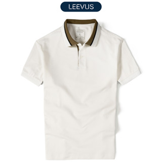 Áo Polo nam BLOCK COLLAR-RIB LEEVUS phối bo, vải CVC cá sấu, form regular APL311